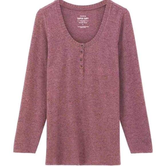 Torrid pink super soft plush henley top 3x - Picture 1 of 5